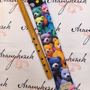 Színes mackós-vízlepergetős vászonból-furulyatok  , Könyv & Zene, Hangszer & Hangszertok, Varrás, MESKA