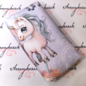 Unikornisos-bélelt papírzsebkendő tartó - táska & tok - pénztárca & más tok - zsebkendőtartó tok - Meska.hu