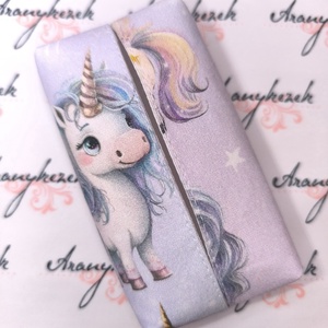 Unikornisos-bélelt papírzsebkendő tartó - Meska.hu