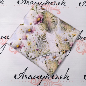 Margarétás-újraszalvéta-prémium minőségű pamutvászonból , Táska & Tok, Uzsonna- & Ebéd tartó, Szendvics csomagoló, Varrás, MESKA