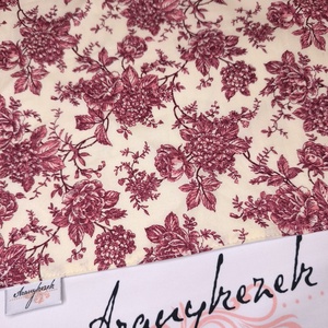 Hortenzia-rózsa mintás-újraszalvéta - táska & tok - uzsonna- & ebéd tartó - szendvics csomagoló - Meska.hu