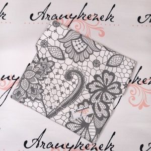 Szürke  csipke mintás-újraszalvéta, Táska & Tok, Uzsonna- & Ebéd tartó, Szendvics csomagoló, Varrás, Mindenmás, MESKA