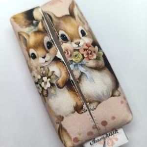  Mókusos-bélelt zsepitartó, Táska & Tok, Pénztárca & Más tok, Zsebkendőtartó tok, Varrás, Mindenmás, MESKA