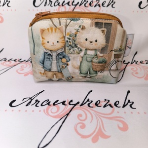 Cica páros-neszesszer XS méretben , Táska & Tok, Neszesszer, Varrás, Mindenmás, MESKA