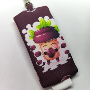 Cuki kávé mintás kulcstartó- Vízálló design mintás anyagból, Táska & Tok, Kulcstartó & Táskadísz, Kulcstartó, Varrás, Mindenmás, MESKA