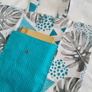 Anya-Lánya vászon szatyor cicás mintával . Összecsomagolható pénztárca formára. - táska & tok - bevásárlás & shopper táska - shopper, textiltáska, szatyor - Meska.hu