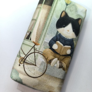 Cica city-bélelt papírzsebkendő tartó - táska & tok - pénztárca & más tok - zsebkendőtartó tok - Meska.hu