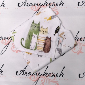 Zöld cicás újraszalvéta - Meska.hu