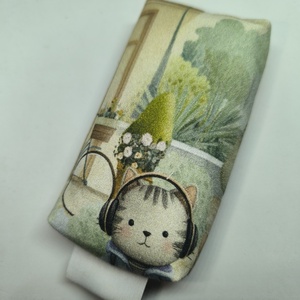 Cica város lakói-bélelt papírzsebkendő tartó  - táska & tok - pénztárca & más tok - zsebkendőtartó tok - Meska.hu