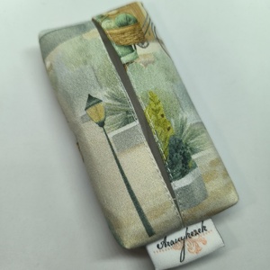 Cica város lakói-bélelt papírzsebkendő tartó  - táska & tok - pénztárca & más tok - zsebkendőtartó tok - Meska.hu