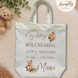 Ajándék átadó szatyor - anyák napjára - táska & tok - bevásárlás & shopper táska - shopper, textiltáska, szatyor - Meska.hu