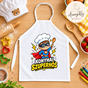 Konyhai Szuperhős gyerek kötény, Otthon & Életmód, Konyhafelszerelés, tálalás, Konyhai textil, Kötény, Varrás, MESKA