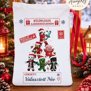 Névre szóló Mikulás zsák, Minecraft - Meska.hu