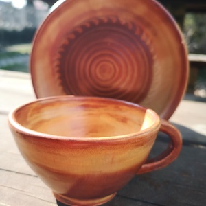 Kávéscsésze alátéttel, Otthon & Életmód, Konyhafelszerelés, tálalás, Tálalás, Bögre & Csésze, Kerámia, Agyagozás, MESKA