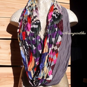 BOHÓCRUHA  gyűrt, tarka csősál (hernyóselyem-pamut) -  - Meska.hu