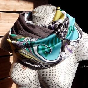 Tavasz a nagyvárosban (selyem-dzsörzé csősál) - Meska.hu