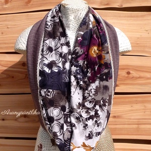 Vastag, bordó virágos romantikus csősál csipkével (okker-bordó-barna) - ruha & divat - sál, sapka, kendő - sál - Meska.hu Vastag, bordó virágos romantikus csősál csipkével (okker-bordó-barna) - ruha & divat - sál, sapka, kendő - sál - Meska.hu