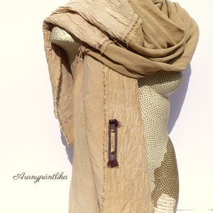 SZAHARA  óriás sál/stóla - Aranypántlika - ruha & divat - sál, sapka, kendő - sál - Meska.hu SZAHARA  óriás sál/stóla - Aranypántlika - ruha & divat - sál, sapka, kendő - sál - Meska.hu