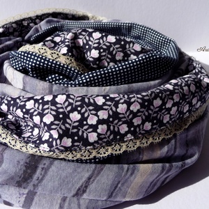 Kicsi bimbós (szürke-rózsaszín, pöttyös csősál) -  Aranypántlika - ruha & divat - sál, sapka, kendő - sál - Meska.hu Kicsi bimbós (szürke-rózsaszín, pöttyös csősál) -  Aranypántlika - ruha & divat - sál, sapka, kendő - sál - Meska.hu