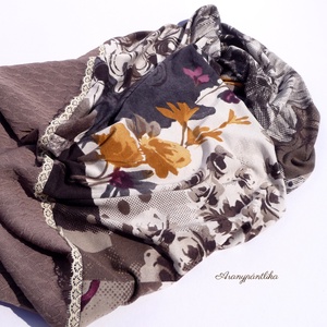 Vastag, bordó virágos romantikus csősál csipkével (okker-bordó-barna) - ruha & divat - sál, sapka, kendő - sál - Meska.hu Vastag, bordó virágos romantikus csősál csipkével (okker-bordó-barna) - ruha & divat - sál, sapka, kendő - sál - Meska.hu