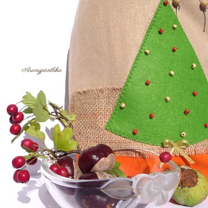 Óriás mikulás zsák/ dekorációs kellék (rusztikus lenvászon) - Meska.hu