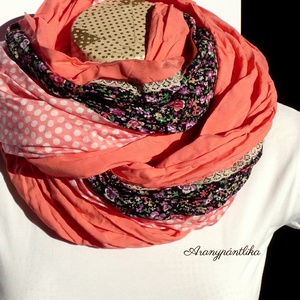 Korallos pezsgés csipkés csősál - Aranypántlika - Meska.hu