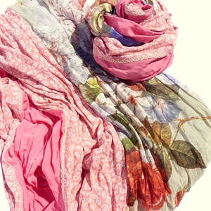 Naplemente anya-lánya csősál szett - Aranypántlika - ruha & divat - páros szett - anya-lánya szett - Meska.hu