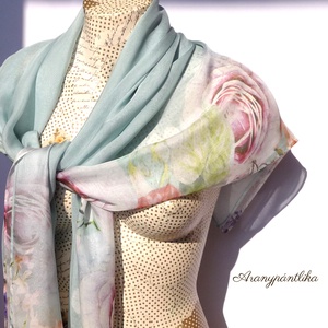 Halvány türkiz hernyóselyem kendő  (1 x 1 m) - ruha & divat - sál, sapka, kendő - kendő - Meska.hu Halvány türkiz hernyóselyem kendő  (1 x 1 m) - ruha & divat - sál, sapka, kendő - kendő - Meska.hu