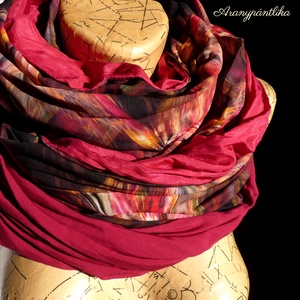 Parázs EXTRA SZÉLES hernyóselyem-pamut-viszkóz selyem csősál - Aranypántlika - ruha & divat - sál, sapka, kendő - sál - Meska.hu Parázs EXTRA SZÉLES hernyóselyem-pamut-viszkóz selyem csősál - Aranypántlika - ruha & divat - sál, sapka, kendő - sál - Meska.hu