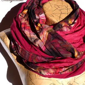 Parázs EXTRA SZÉLES hernyóselyem-pamut-viszkóz selyem csősál - Aranypántlika - ruha & divat - sál, sapka, kendő - sál - Meska.hu Parázs EXTRA SZÉLES hernyóselyem-pamut-viszkóz selyem csősál - Aranypántlika - ruha & divat - sál, sapka, kendő - sál - Meska.hu