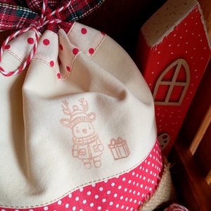 Rénszarvasos mikulás zsák  - karácsony - mikulás - mikulás zsák - Meska.hu Rénszarvasos mikulás zsák  - karácsony - mikulás - mikulás zsák - Meska.hu