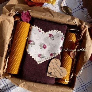 3 darabos ajándékbox (bordó rózsás) - táska & tok - bevásárlás & shopper táska - kenyeres zsák - Meska.hu