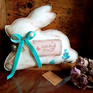 Tavaszváró nyuszi - otthon & életmód - dekoráció - asztal és polc dekoráció - asztaldísz - Meska.hu