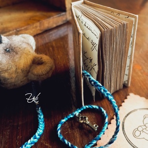 Mini mackó fiú könyvecskével - játék & sport - plüssállat & játékfigura - plüss mesefigurák - Meska.hu