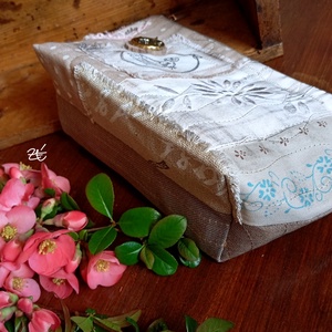 Natúr neszeszer nyuszikával - táska & tok - neszesszer - Meska.hu