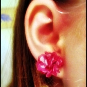 Rózsás fülbevaló -  - Meska.hu