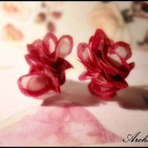 Rózsás fülbevaló -  - Meska.hu