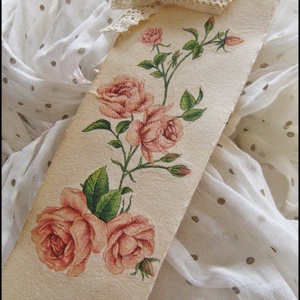 Rózsás könyvjelző - Meska.hu