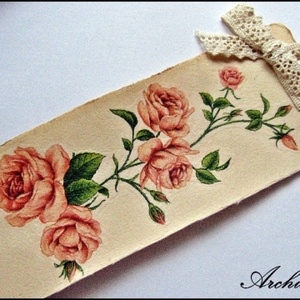 Rózsás könyvjelző -  - Meska.hu