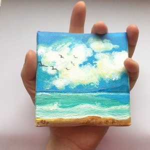 Mini Art / Festmény 10 x 10 cm - művészet - festmény - akril - Meska.hu