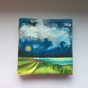 Mini Art / Festmény 10 x 10 cm - művészet - festmény - akril - Meska.hu
