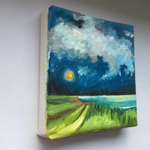 Mini Art / Festmény 10 x 10 cm - művészet - festmény - akril - Meska.hu