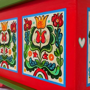 Tulipános Láda - közepes méretben - otthon & életmód - bútor - más bútor - Meska.hu