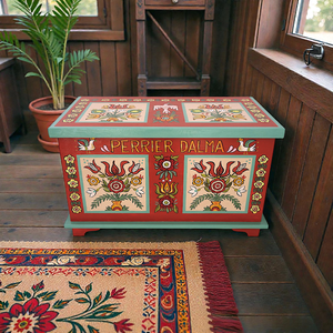 Tulipános láda, festett tulipános láda - művészet - más művészeti ág - Meska.hu