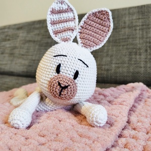 Horgolt szundinyuszi+babatakaró, Baba - mama, Baba ágynemű, Babatakaró, gyerek pléd, Horgolás, MESKA