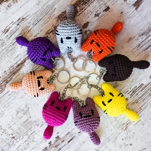 Horgolt cica kulcstartó, Táska & Tok, Kulcstartó & Táskadísz, Kulcstartó, Horgolás, MESKA