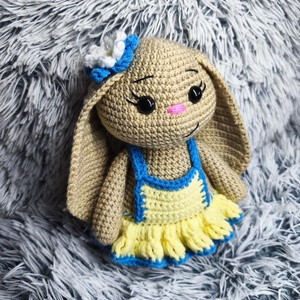 Horgolt nyuszi - játék & sport - plüssállat & játékfigura - nyuszi - Meska.hu