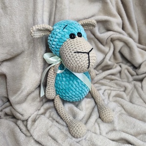 Horgolt bárány - játék & sport - plüssállat & játékfigura - plüss bárány - Meska.hu