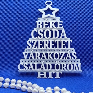Karácsonyi szavak dísz - karácsony - karácsonyi lakásdekoráció - karácsonyfadíszek - Meska.hu