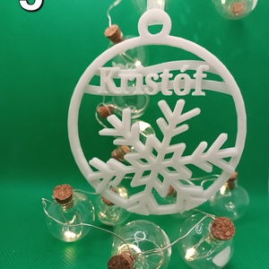 Neves gömb dísz (5. Típus) - karácsony - karácsonyi lakásdekoráció - karácsonyfadíszek - Meska.hu